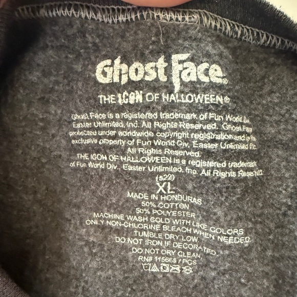 Ghost Face Sweatshirt Black Spiral Tie Die Neon Green Letters Scream XLarge - Picture 5 of 5